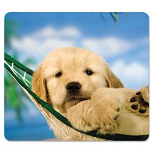 FELLOWES MFG. CO. Recycled Mouse Pad, Nonskid Base, 7 1/2 x 9, Puppy in Hammock