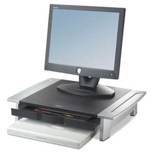 FELLOWES MFG. CO. Standard Monitor Riser, 19 7/8 x 14 1/16 x 6 1/2, Black/Silver