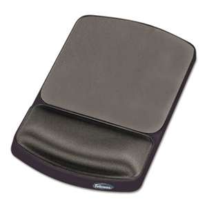 FELLOWES MFG. CO. Gel Mouse Pad w/Wrist Rest, Nonskid, 6 1/4 x 10 1/8, Platinum/Graphite