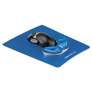 FELLOWES MFG. CO. Gel Gliding Palm Support w/Mouse Pad, Blue