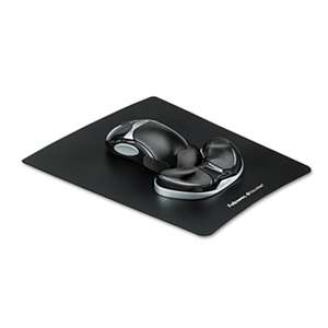 Fellowes 9180701 Gel Gliding Palm Support w/Mouse Pad, Black