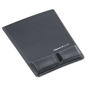 FELLOWES MFG. CO. Memory Foam Wrist Support w/Attached Mouse Pad, Graphite