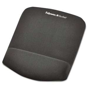 Fellowes 9252201 PlushTouch Mouse Pad with Wrist Rest, Foam, Graphite, 7 1/4 x 9-3/8