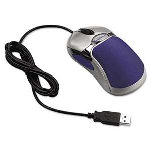 FELLOWES MFG. CO. Optical HD Precision Gel Mouse, Five-Button/Scroll, Blue/Silver