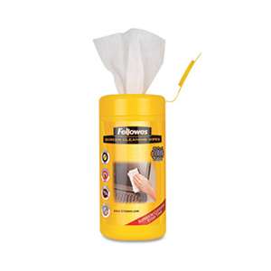 FELLOWES MFG. CO. Screen Cleaning Wet Wipes, 5.12" x 5.90", 100/Tub