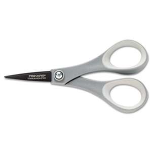 FISKARS MANUFACTURING CORP Recycled Everyday Titanium Softgrip Scissors, 5" Length, Orange/Gray