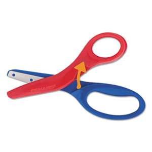 FISKARS MANUFACTURING CORP Preschool Training Scissors, 5"L, 1 1/2" Cut, Plastic, Red/Blue