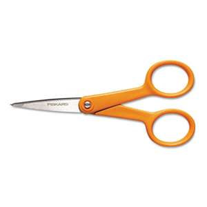 FISKARS MANUFACTURING CORP Home And Office Scissors , 5" Length, Orange Handle, Stainless Steel