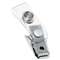 GBC-COMMERCIAL & CONSUMER GRP Metal Badge Clips with Plastic Straps, Silver, 100/Box