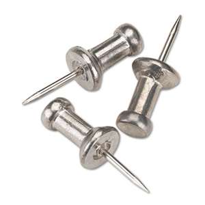 ADVANTUS CORPORATION Aluminum Head Push Pins, Aluminum, Silver, 3/8", 100/Box