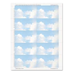 GEOGRAPHICS Clouds Design Business Suite Cards, 3 1/2 x 2, 65 lb Cardstock, 250 Cards/Pack