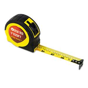 GREAT NECK SAW MFG. ExtraMark Power Tape, 1" x 25ft, Steel, Yellow/Black