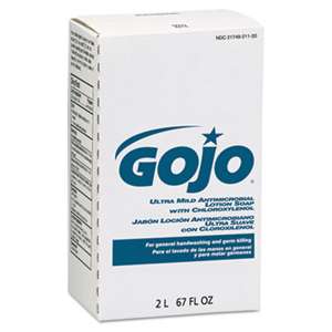 GO-JO INDUSTRIES Antimicrobial Lotion Soap w/Chloroxylenol, Floral, 2000mL Refill, 4/Carton