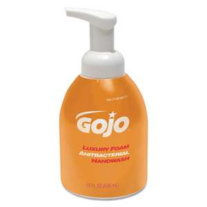 GO-JO INDUSTRIES Luxury Foam Antibacterial Handwash, Orange Blossom, 18oz Pump, 4/Carton