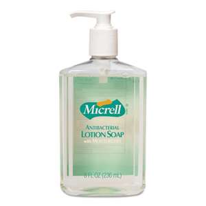GO-JO INDUSTRIES MICRELL Antibacterial Lotion Soap, Light Scent, 8oz Pump