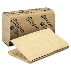 GEORGIA PACIFIC 1 Fold Paper Towel, 10 1/4 x 9 1/4, Brown, 250/Pack, 16 Packs/Carton