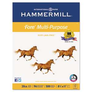 HAMMERMILL/HP EVERYDAY PAPERS Fore MP Multipurpose Paper, 96 Brightness, 20lb, 8-1/2x11, White, 5000/Carton