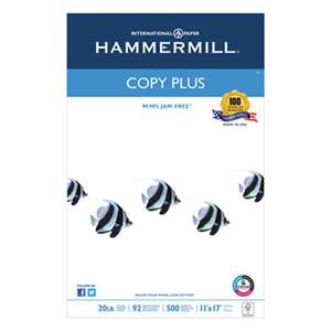 HAMMERMILL/HP EVERYDAY PAPERS Copy Plus Copy Paper, 92 Brightness, 20lb, 11 x 17, White, 500 Sheets/Ream