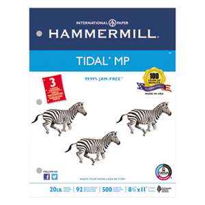 HAMMERMILL/HP EVERYDAY PAPERS Tidal MP Copy 3-Hole Punched Paper, 92 Brightness, 20lb, Ltr, White, 5000/Ctn