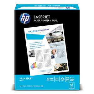 HEWLETT PACKARD COMPANY LaserJet Paper, Ultra White, 97 Bright, 24lb, Letter, 2500 Sheets/Carton