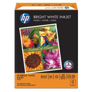 HEWLETT PACKARD Bright White Inkjet Paper, 97 Brightness, 24lb, 8-1/2 x 11, 500 Sheets/Ream