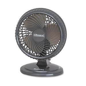 HOLMES PRODUCTS Lil' Blizzard 7" Two-Speed Oscillating Personal Table Fan, Plastic, Black