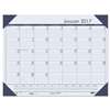 HOUSE OF DOOLITTLE Recycled EcoTones Ocean Blue Monthly Desk Pad Calendar, 22 x 17, 2017