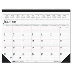 HOUSE OF DOOLITTLE Recycled Two-Color Academic 14-Month Desk Pad Calendar, 22 x 17, 2016-2017