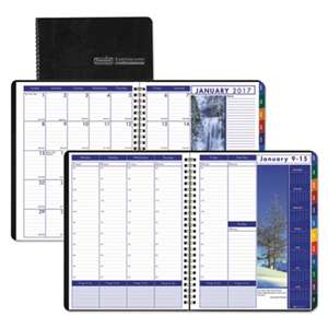 HOUSE OF DOOLITTLE Recycled Earthscapes Weekly/Monthly Planner, 8 1/2 x 11, Black, 2017