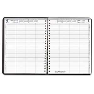 HOUSE OF DOOLITTLE Four-Person Group Practice Daily Appointment Book, 8 x 11, Black, 2017