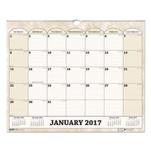 HOUSE OF DOOLITTLE Recycled Monthly Horizontal Wall Calendar, 14 7/8 x 12, 2017