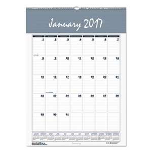 HOUSE OF DOOLITTLE Recycled Bar Harbor Wirebound Monthly Wall Calendar, 12 x 17, 2017