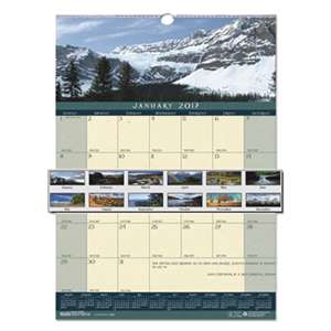 HOUSE OF DOOLITTLE Recycled Landscapes Monthly Wall Calendar, 12 x 16 1/2, 2017