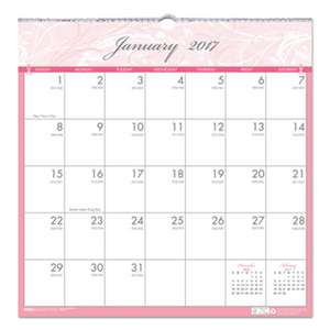 HOUSE OF DOOLITTLE Recycled Breast Cancer Awareness Monthly Wall Calendar, 12 x 12, 2017