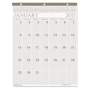 HOUSE OF DOOLITTLE Recycled Large Print Monthly Wall Calendar, Leatherette Binding, 20 x 26, 2017