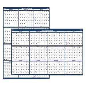 HOUSE OF DOOLITTLE Recycled Laminated Write-On/Wipe-Off Jumbo Yearly Wall Calendar, 66 x 33, 2017