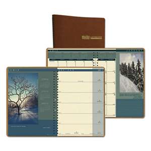 HOUSE OF DOOLITTLE Recycled Landscapes Weekly/Monthly Planner, 8 1/2 x 11, Brown, 2017