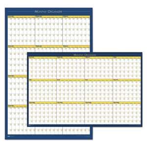 HOUSE OF DOOLITTLE 100% Recycled 12-Month Laminated Planning Board, 36 x 24