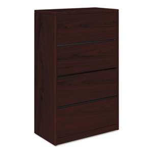 HON COMPANY 10500 Series Four-Drawer Lateral File, 36w x 20d x 59-1/8h, Mahogany
