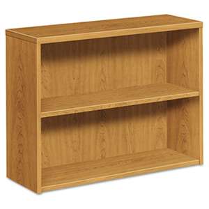 HON COMPANY 10500 Series Laminate Bookcase, Two-Shelf, 36w x 13-1/8d x 29-5/8h, Harvest