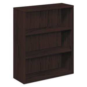 HON COMPANY 10500 Series Laminate Bookcase, Three-Shelf, 36w x 13-1/8d x 43-3/8h, Mahogany