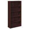 HON COMPANY 10500 Series Laminate Bookcase, Five-Shelf, 36w x 13-1/8d x 71h, Mahogany