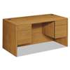 HON COMPANY 10500 Series 3/4-Height Double Pedestal Desk, 60w x 30d x 29-1/2h, Harvest