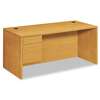 HON COMPANY 10500 Series 3/4-Height Pedestal Desk, 66 x 30 x 29-1/2, Harvest
