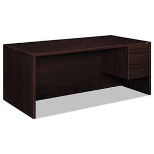 HON COMPANY 10500 Series Large "L" or "U" Right 3/4-Height Ped Desk, 72w x 36d, Mahogany