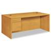 HON COMPANY 10500 Series Large "L" or "U" 3/4-Height Ped Desk, 72w x 36d, Harvest