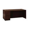 HON COMPANY 10500 Series "L" Single Ped Desk, Left Full-Height Ped, 72 x 36, Mahogany