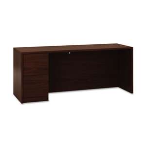 HON COMPANY 10500 Series Full-Height Left Pedestal Credenza, 72 x 24 x 29-1/2, Mahogany