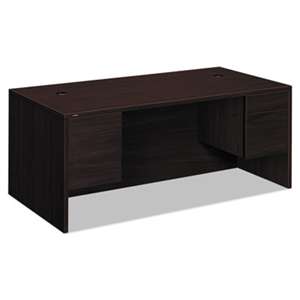 HON COMPANY 10500 Series 3/4-Height Double Pedestal Desk, 72w x 36d x 29-1/2h, Mahogany