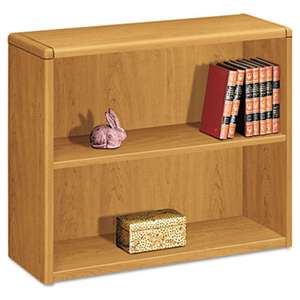 HON COMPANY 10700 Series Wood Bookcase, Two Shelf, 36w x 13 1/8d x 29 5/8h, Harvest